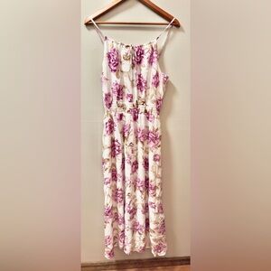 Abercrombie & Fitch Floral Maxi Dress - Pink and Cream